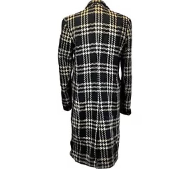 LOUBEN Virgin Wool Coat Tailored Lapel Collar Button Houndstooth Size 10 Vintage - Picture 2 of 9